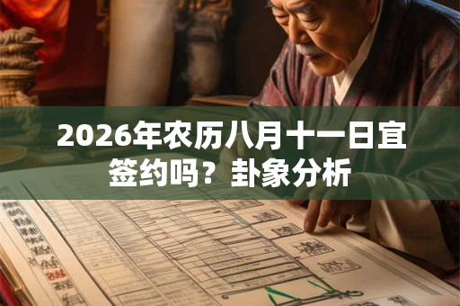 2026年农历八月十一日宜签约吗？卦象分析