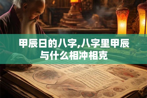 甲辰日的八字,八字里甲辰与什么相冲相克 甲辰日的八字,八字里甲辰与什么相冲相克