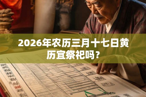 2026年农历三月十七日黄历宜祭祀吗？