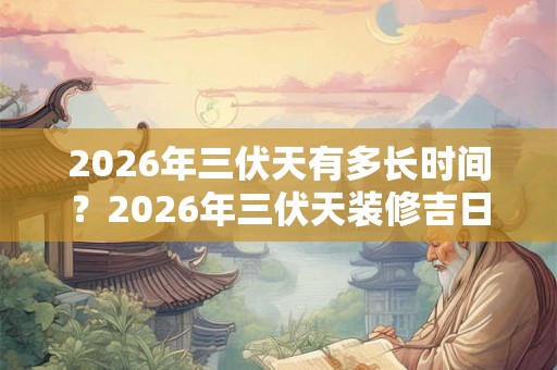 2026年三伏天有多长时间？2026年三伏天装修吉日盘点