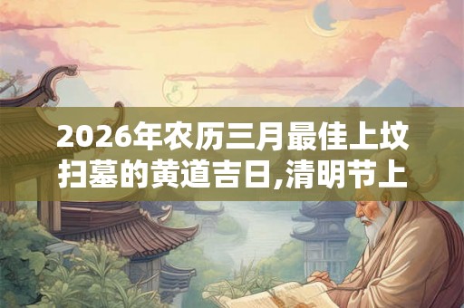 2026年农历三月最佳上坟扫墓的黄道吉日,清明节上坟吉日！