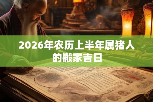 2026年农历上半年属猪人的搬家吉日
