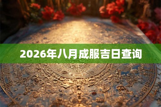 2026年八月成服吉日查询