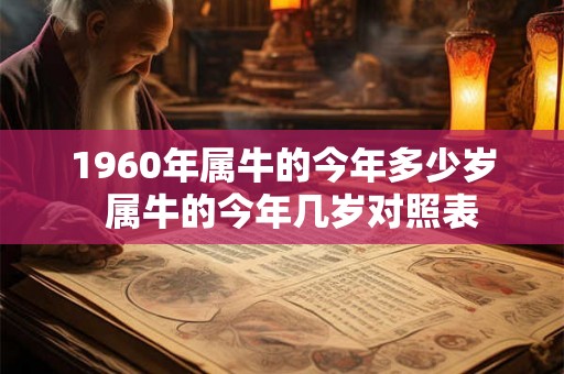 1960年属牛的今年多少岁  属牛的今年几岁对照表