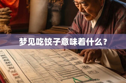 梦见吃饺子意味着什么？