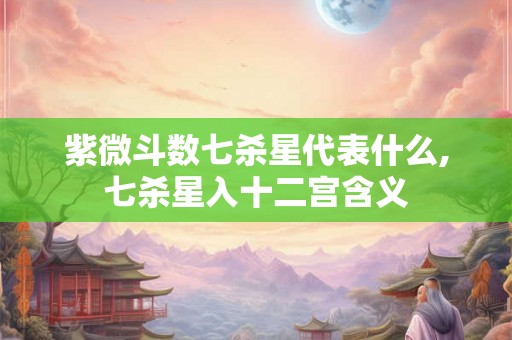 紫微斗数七杀星代表什么,七杀星入十二宫含义 紫微斗数七杀星代表什么,七杀星入十二宫含义