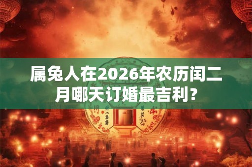 属兔人在2026年农历闰二月哪天订婚最吉利？