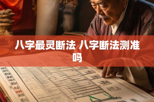 八字最灵断法 八字断法测准吗