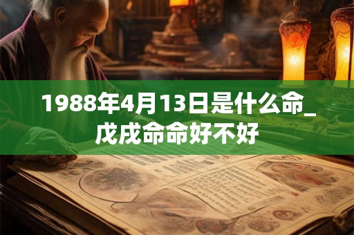 1988年4月13日是什么命_戊戌命命好不好 1988年4月13日是什么命_戊戌命命好不好