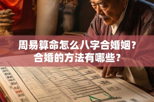 周易算命怎么八字合婚姻？合婚的方法有哪些？