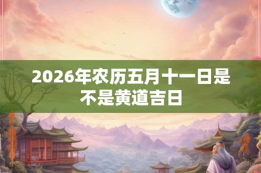 2026年农历五月十一日是不是黄道吉日