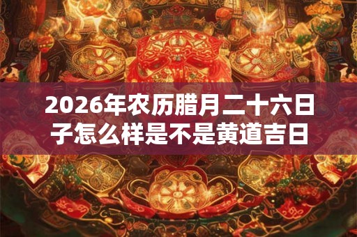 2026年农历腊月二十六日子怎么样是不是黄道吉日 2026年农历腊月二十六日子怎么样是不是黄道吉日
