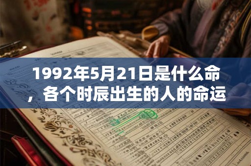 1992年5月21日是什么命，各个时辰出生的人的命运
