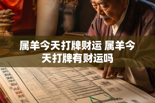 属羊今天打牌财运 属羊今天打牌有财运吗