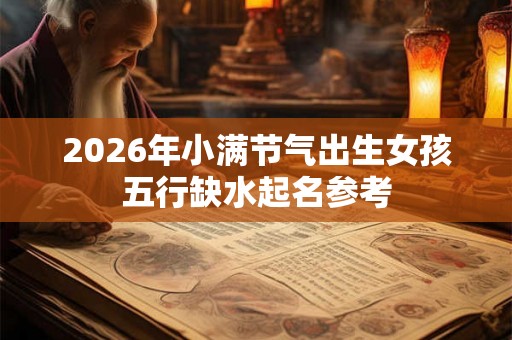2026年小满节气出生女孩五行缺水起名参考