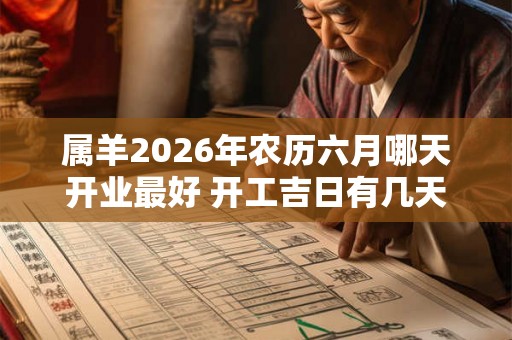 属羊2026年农历六月哪天开业最好 开工吉日有几天