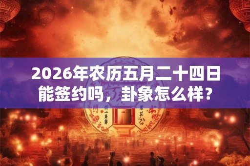2026年农历五月二十四日能签约吗，卦象怎么样？