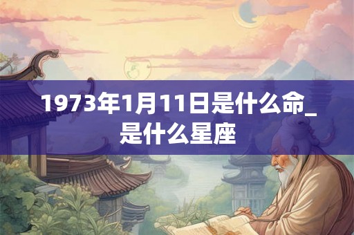 1973年1月11日是什么命_是什么星座