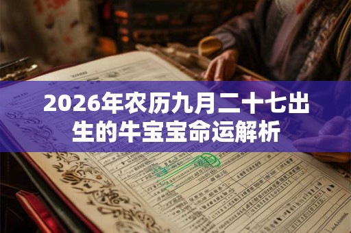 2026年农历九月二十七出生的牛宝宝命运解析