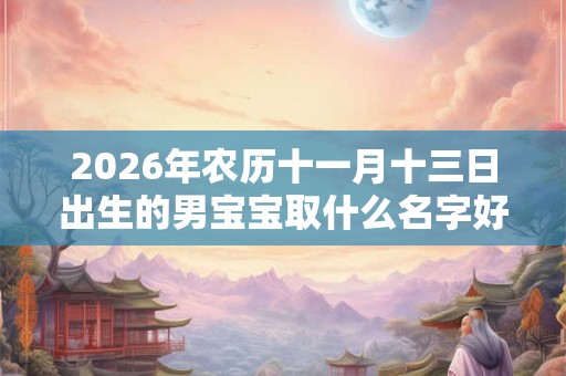 2026年农历十一月十三日出生的男宝宝取什么名字好? 2026年农历十一月十三日出生的男宝宝取什么名字好?