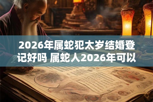 2026年属蛇犯太岁结婚登记好吗 属蛇人2026年可以结婚吗