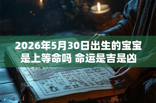 2026年5月30日出生的宝宝是上等命吗 命运是吉是凶