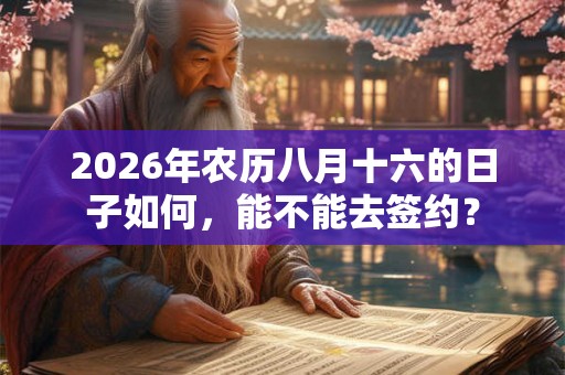 2026年农历八月十六的日子如何,能不能去签约? 2026年农历八月十六的日子如何,能不能去签约?