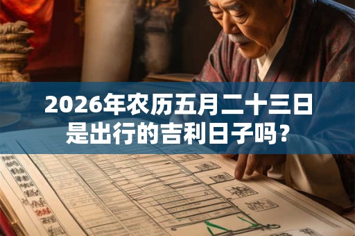 2026年农历五月二十三日是出行的吉利日子吗? 2026年农历五月二十三日是出行的吉利日子吗?