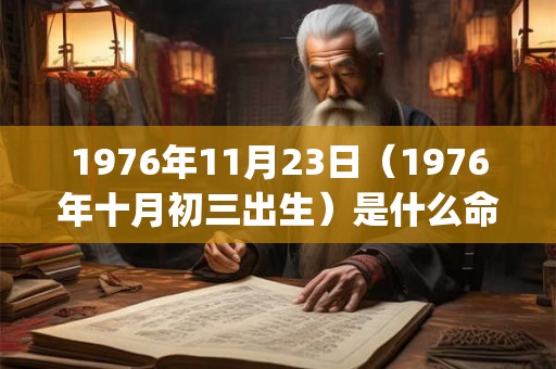 1976年11月23日（1976年十月初三出生）是什么命_命运如何