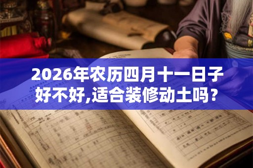 2026年农历四月十一日子好不好,适合装修动土吗？