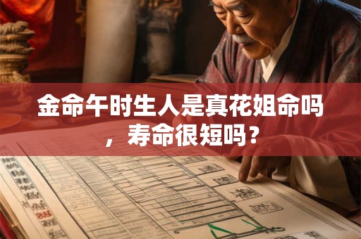 金命午时生人是真花姐命吗，寿命很短吗？