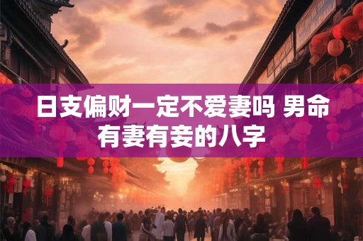 日支偏财一定不爱妻吗 男命有妻有妾的八字