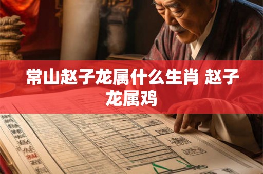 常山赵子龙属什么生肖 赵子龙属鸡 常山赵子龙属什么生肖 赵子龙属鸡