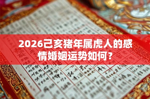 2026己亥猪年属虎人的感情婚姻运势如何？