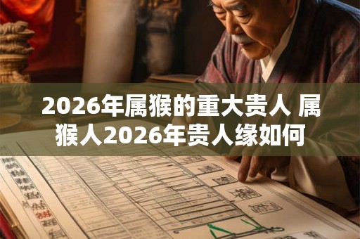 2026年属猴的重大贵人 属猴人2026年贵人缘如何