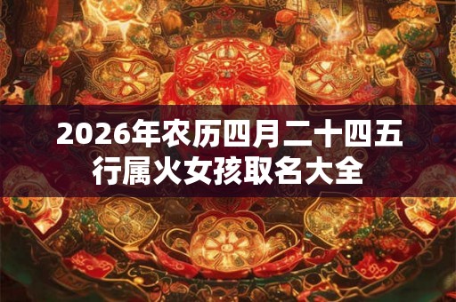 2026年农历四月二十四五行属火女孩取名大全