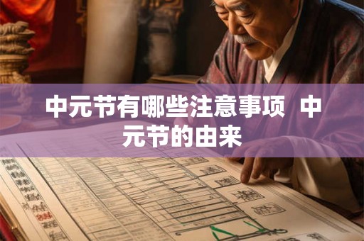 中元节有哪些注意事项  中元节的由来