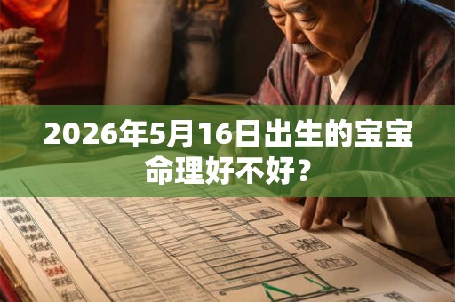 2026年5月16日出生的宝宝命理好不好？