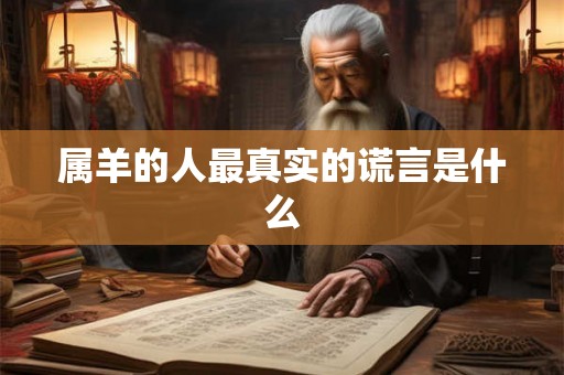 属羊的人最真实的谎言是什么