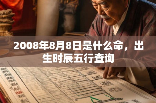 2008年8月8日是什么命,出生时辰五行查询 2008年8月8日是什么命,出生时辰五行查询
