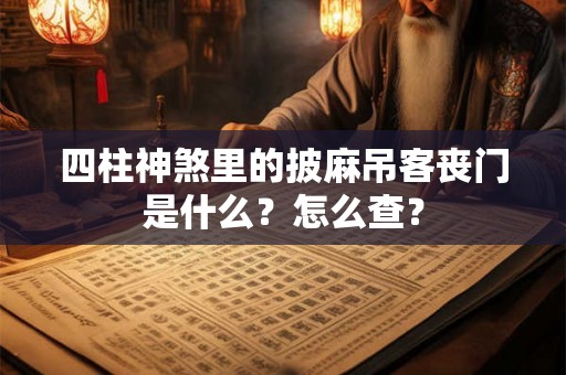 四柱神煞里的披麻吊客丧门是什么？怎么查？