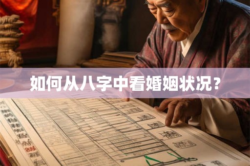 如何从八字中看婚姻状况？