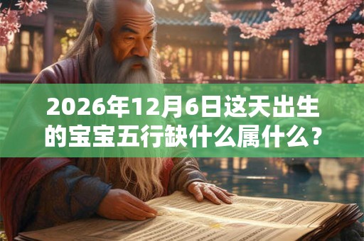 2026年12月6日这天出生的宝宝五行缺什么属什么？