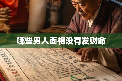 哪些男人面相没有发财命