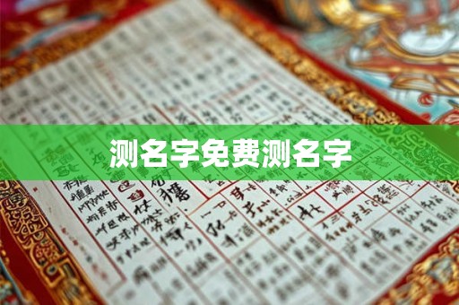 测名字免费测名字
