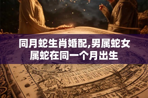 同月蛇生肖婚配,男属蛇女属蛇在同一个月出生