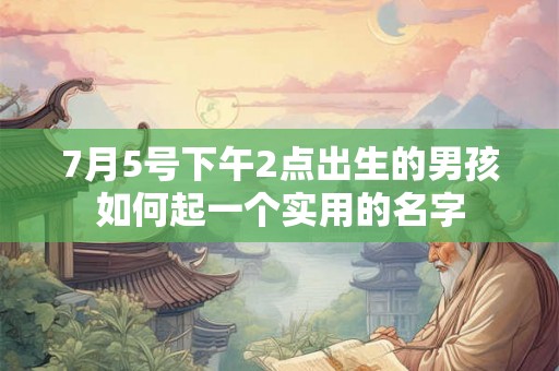 7月5号下午2点出生的男孩如何起一个实用的名字 7月5号下午2点出生的男孩如何起一个实用的名字