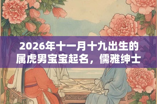 2026年十一月十九出生的属虎男宝宝起名，儒雅绅士的名字推荐