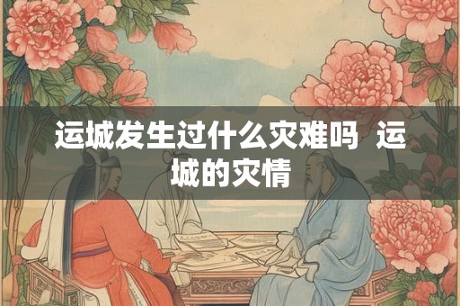 运城发生过什么灾难吗  运城的灾情