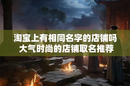 淘宝上有相同名字的店铺吗 大气时尚的店铺取名推荐